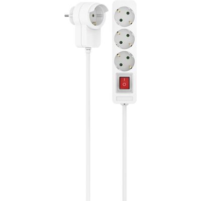 Hama förlängningssladd - 3 uttag, 1,4 m, Vit Hama förlängningssladd - 3 uttag, 1,4 m, Vit