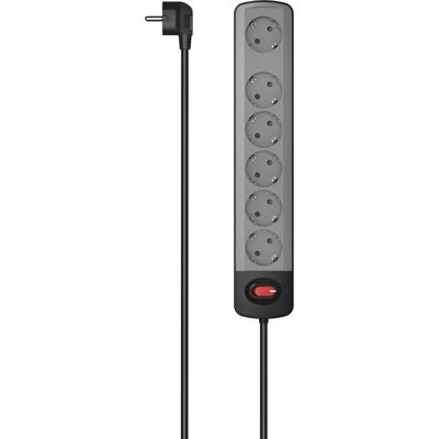 Hama 00223059 Stekkerdoos - 6 uitgangen, 1,4 m kabel, wandmontage Hama 00223059 Stekkerdoos - 6 uitgangen, 1,4 m kabel, wandmontage