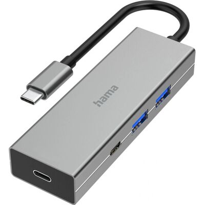 Hama USB-Hub 00200136 – Unterstützt USB 3.2 Gen 1, Grau Hama USB-Hub 00200136 – Unterstützt USB 3.2 Gen 1, Grau