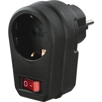 Hama 00223214 Adaptateur de prise - Type F, Noir, Interrupteur, Sécurité enfant - Publicité Hama 00223214 Adaptateur de prise - Type F, Noir, Interrupteur, Sécurité enfant - Publicité