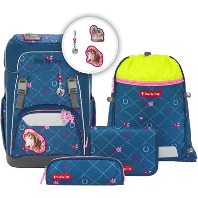 Step by Step - GIANT - Blau - 5tlg - Schulrucksack-Set Step by Step - GIANT - Blau - 5tlg - Schulrucksack-Set