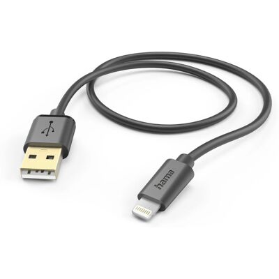 Hama 00201580 Lightning Cable - Fast Charging, 1.5m, Black Hama 00201580 Lightning Cable - Fast Charging, 1.5m, Black