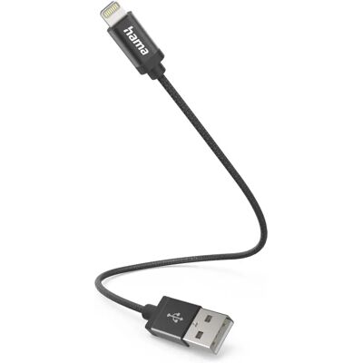 Kabel Lightning Hama - 0,2 m Czarny Kabel Lightning Hama - 0,2 m Czarny