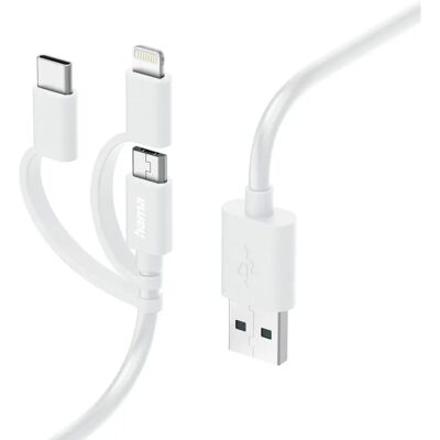 Hama USB Kabel Micro-USB B Weiß - 1m - USB 2.0 - Produkttyp Hama USB Kabel Micro-USB B Weiß - 1m - USB 2.0 - Produkttyp