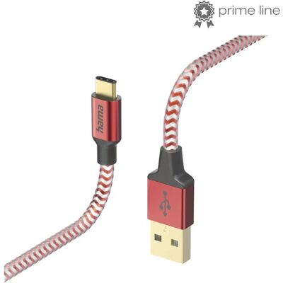 Hama Reflecterend USB-kabel - 1,5m USB A naar USB C - Rood Hama Reflecterend USB-kabel - 1,5m USB A naar USB C - Rood
