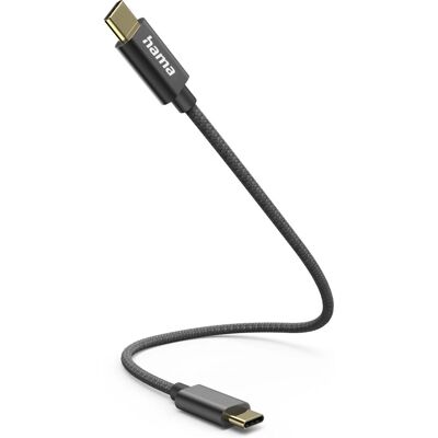 Hama USB-C Kabel - 0,2m Sort Hurtigopladning USB 2.0 Hama USB-C Kabel - 0,2m Sort Hurtigopladning USB 2.0