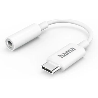 Hama USB-C-Adapter till 3,5 mm ljud - Vit Hama USB-C-Adapter till 3,5 mm ljud - Vit
