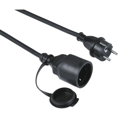 Hama Cuerda de extensión exterior negra 10 m - Cable prolongador Hama Cuerda de extensión exterior negra 10 m - Cable prolongador