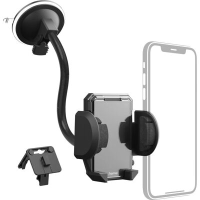 Hama Autotelefoonhouder - Verstelbare 360° Rotatie voor Smartphones 40-110mm Hama Autotelefoonhouder - Verstelbare 360° Rotatie voor Smartphones 40-110mm
