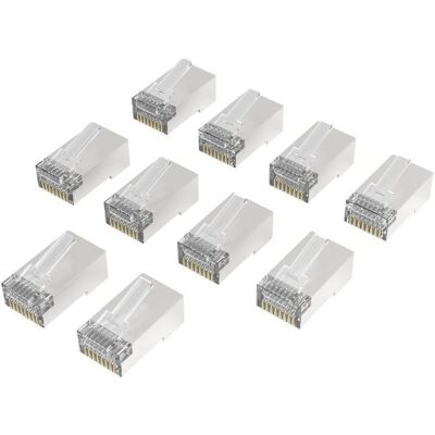 Connecteur Réseau HAMA Cat-6A - Blindé - 10 Unités Connecteur Réseau HAMA Cat-6A - Blindé - 10 Unités