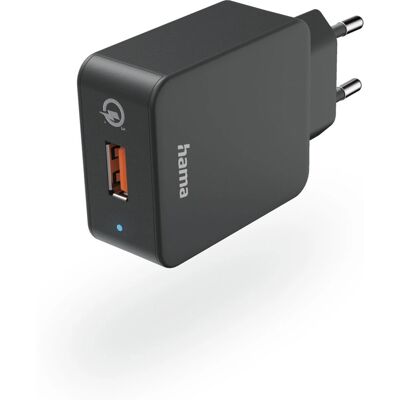 Hama Qualcomm Quick Charge 3.0 Älypuhelimen laturi - Musta Hama Qualcomm Quick Charge 3.0 Älypuhelimen laturi - Musta