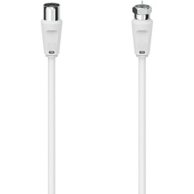 Hama 00305058 Koaxialkabel - F-Stecker, 3m, Weiß - Antennenkabel Hama 00305058 Koaxialkabel - F-Stecker, 3m, Weiß - Antennenkabel