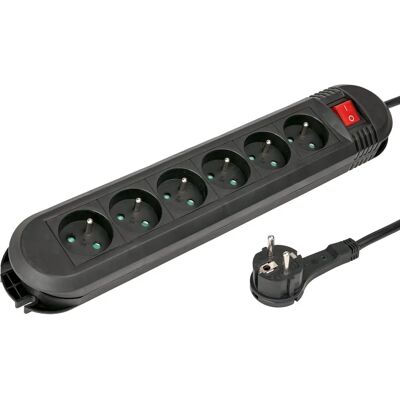 Regleta Hama - 6 Enchufes - Montaje a la pared - 1,5 m - Nre Regleta Hama - 6 Enchufes - Montaje a la pared - 1,5 m - Nre