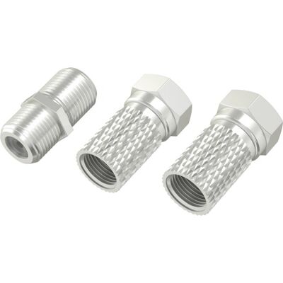 Set di Connettori Coassiali Hama 00305119 - Tipo F, 3 pz Set di Connettori Coassiali Hama 00305119 - Tipo F, 3 pz