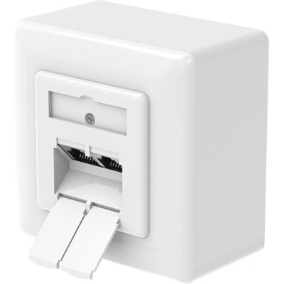 Hama 00300029 Netzwerkdose - Schirmt, 2 Ports, Weiß Hama 00300029 Netzwerkdose - Schirmt, 2 Ports, Weiß