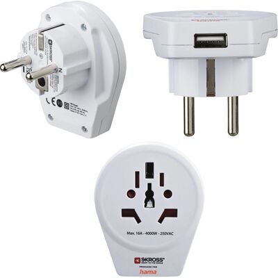 Hama Universal-Reiseadapter - 1 USB - Weiß - Reiseadapter Hama Universal-Reiseadapter - 1 USB - Weiß - Reiseadapter