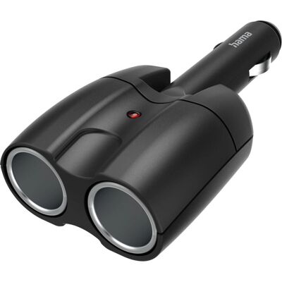Hama 00223403 Mobiles Geräte-Ladegerät - 2-Wege Auto-Adapter - Schwarz Hama 00223403 Mobiles Geräte-Ladegerät - 2-Wege Auto-Adapter - Schwarz