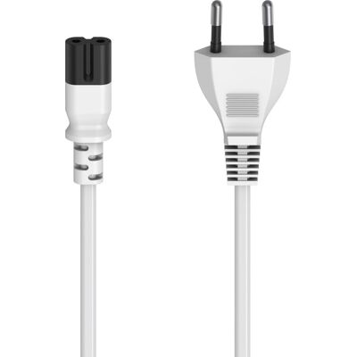 Hama Netzkabel - 1,5m Weiß C7 Stecker Hama Netzkabel - 1,5m Weiß C7 Stecker