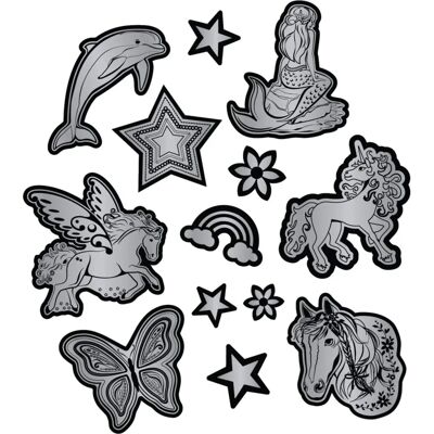 Step by Step Kinder Reflektierende Sticker Rot-Silber Step by Step Kinder Reflektierende Sticker Rot-Silber