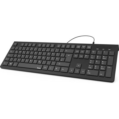 Clavier Noir Ukrainien Hama KC-200 - Publicité Clavier Noir Ukrainien Hama KC-200 - Publicité