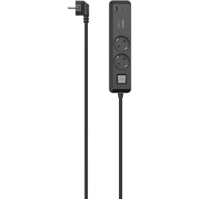 Hama Strömuttag 2-vägs USB-C/A 65W PD 1,4m Svart Hama Strömuttag 2-vägs USB-C/A 65W PD 1,4m Svart