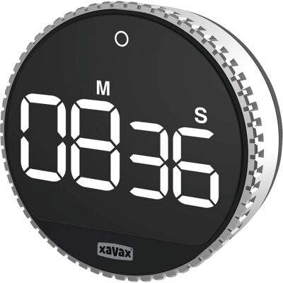 Temporizador Digital Xavax - Rueda Giratoria - Plata/Negro Temporizador Digital Xavax - Rueda Giratoria - Plata/Negro