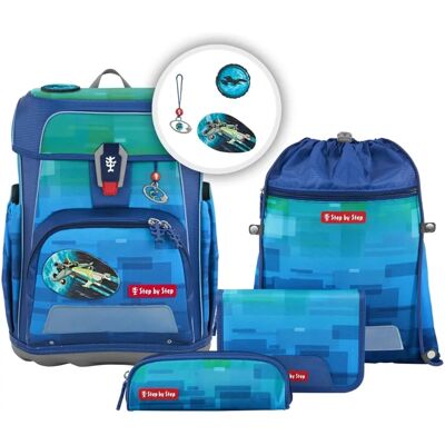 Ensemble de Sac d'École Cloud Ocean Step by Step - Space Craft Spike - Publicité Ensemble de Sac d'École Cloud Ocean Step by Step - Space Craft Spike - Publicité