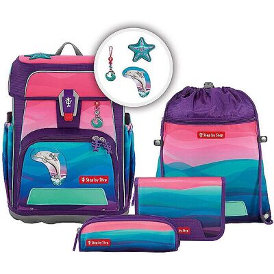 Step by Step CLOUD OCEAN Schulranzen Set 5tlg Dolphin Lana Step by Step CLOUD OCEAN Schulranzen Set 5tlg Dolphin Lana