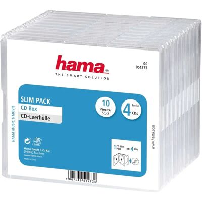 Hama 111273 Boîtier DVD durable pour 4 disques - Transparent Hama 111273 Boîtier DVD durable pour 4 disques - Transparent