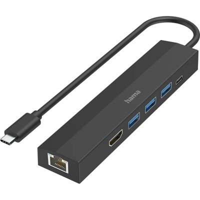 Hama Hub USB-C Multiport - 6 Porty - Czarny - Hub USB Hama Hub USB-C Multiport - 6 Porty - Czarny - Hub USB