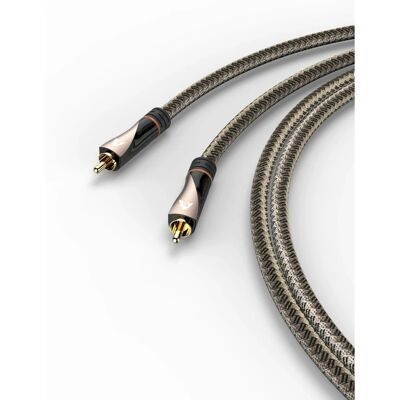 Câble Audio Avinity 107629 - 2m RCA Marron Câble Audio Avinity 107629 - 2m RCA Marron