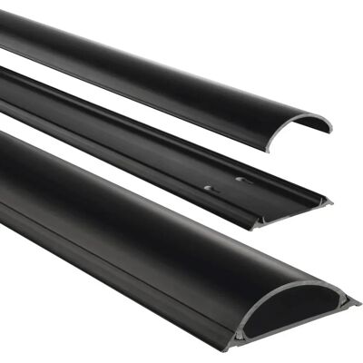 Hama Organisateur de câbles universel - Canal semi-circulaire en PVC noir Hama Organisateur de câbles universel - Canal semi-circulaire en PVC noir