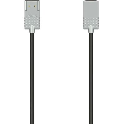 Hama Ultra-Slim HDMI-Kabel - 2m - Schwarz, Silber - HDMI Typ A (Standard) - 4K, 3D Hama Ultra-Slim HDMI-Kabel - 2m - Schwarz, Silber - HDMI Typ A (Standard) - 4K, 3D