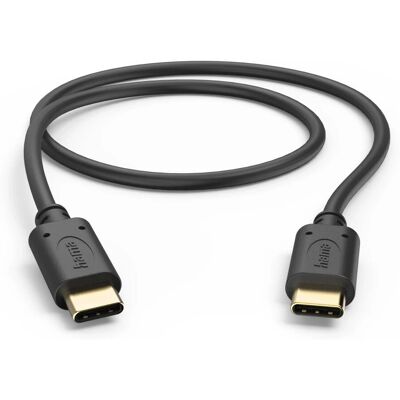 Câble USB Hama 0,5m - USB-C à USB-C - Noir - Publicité Câble USB Hama 0,5m - USB-C à USB-C - Noir - Publicité