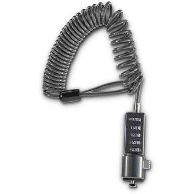 Hama Portable Cable Lock - 2 m - Anthracite - Security Lock Hama Portable Cable Lock - 2 m - Anthracite - Security Lock