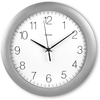 Orologio da parete Hama Tenerife - Rotondo Argento-Bianco - 30cm - Quarzo Orologio da parete Hama Tenerife - Rotondo Argento-Bianco - 30cm - Quarzo