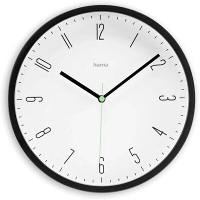 Hama Marke Modell Capri Quarz-Uhr - Rund Schwarz-Weiß Hama Marke Modell Capri Quarz-Uhr - Rund Schwarz-Weiß