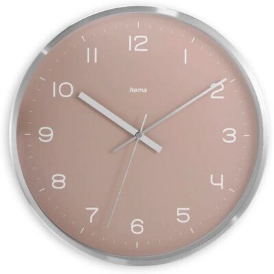 Hama Fiji Radio-controlled Clock Pink Silver - Wall Clock Hama Fiji Radio-controlled Clock Pink Silver - Wall Clock