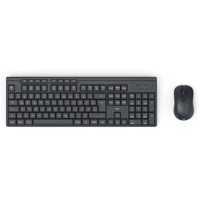Set tastiera și mouse wireless Hama 173056 WKM-200 - Negru birou Set tastiera și mouse wireless Hama 173056 WKM-200 - Negru birou