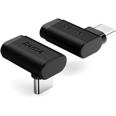 Hama 00200359 Kabelverbinder - USB-C, Schwarz, 90°, 2er Pack Hama 00200359 Kabelverbinder - USB-C, Schwarz, 90°, 2er Pack
