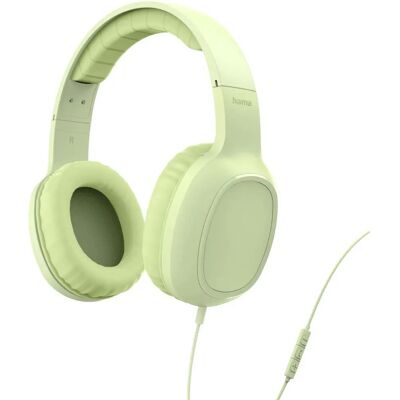 Hama Fun C Headset - Kablowane, supra-auralne, mikrofon, USB-C, zielone Hama Fun C Headset - Kablowane, supra-auralne, mikrofon, USB-C, zielone