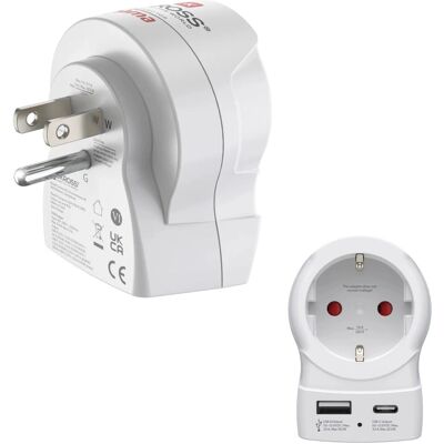 Hama - EU to US/CA - Weiß - 20W PD - Travel Adapter Hama - EU to US/CA - Weiß - 20W PD - Travel Adapter