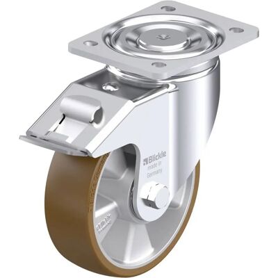 Roues en tôle d'acier robuste Blickle - Bande en polyuréthane - Corps en aluminium - Publicité Roues en tôle d'acier robuste Blickle - Bande en polyuréthane - Corps en aluminium - Publicité