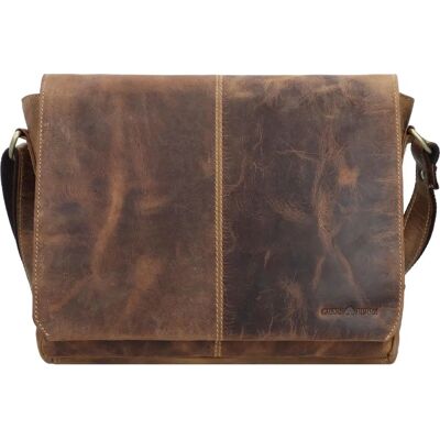Greenburry Vintage Messenger Umhängetasche - Leder - 33 cm - Mittelbraun - Herrentasche Greenburry Vintage Messenger Umhängetasche - Leder - 33 cm - Mittelbraun - Herrentasche