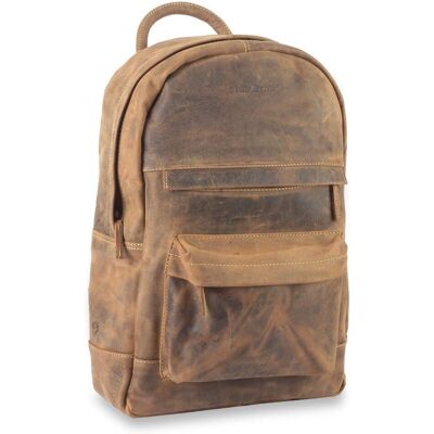 Greenburry Vintage Retro Rucksack - Leder - Mittelbraun Greenburry Vintage Retro Rucksack - Leder - Mittelbraun