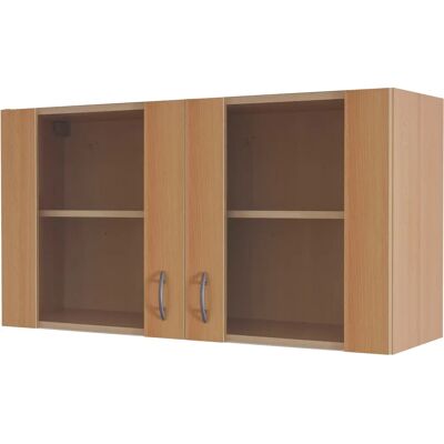 FLEX-WELL Nano Hängeschrank - Wandmontage, 2 Glastüren, 100cm FLEX-WELL Nano Hängeschrank - Wandmontage, 2 Glastüren, 100cm