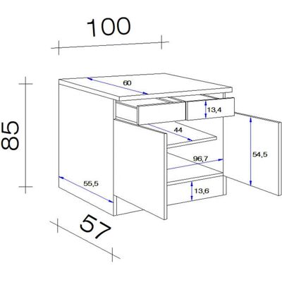 FLEX-WELL Wito Wandunterschrank - Weiß / Fantasie FLEX-WELL Wito Wandunterschrank - Weiß / Fantasie