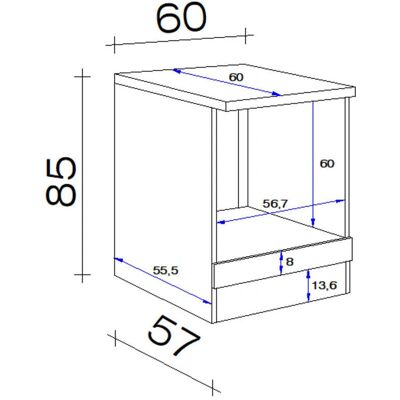 FLEX-WELL Wito Wand-Schrank - 60x85x60 cm - Weiß/Fantasie FLEX-WELL Wito Wand-Schrank - 60x85x60 cm - Weiß/Fantasie