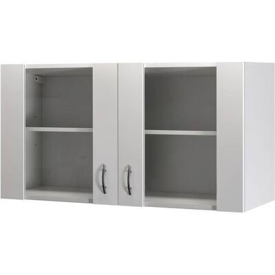 FLEX-WELL Wito Wandhängeschrank - 2 Glastüren, Verstellbare Einlegeböden FLEX-WELL Wito Wandhängeschrank - 2 Glastüren, Verstellbare Einlegeböden