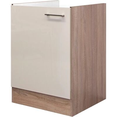 FLEX-WELL Nepal Küchenschrank - 50x82.2x60cm, Braun, Glänzende Oberfläche - Küchenschrank FLEX-WELL Nepal Küchenschrank - 50x82.2x60cm, Braun, Glänzende Oberfläche - Küchenschrank